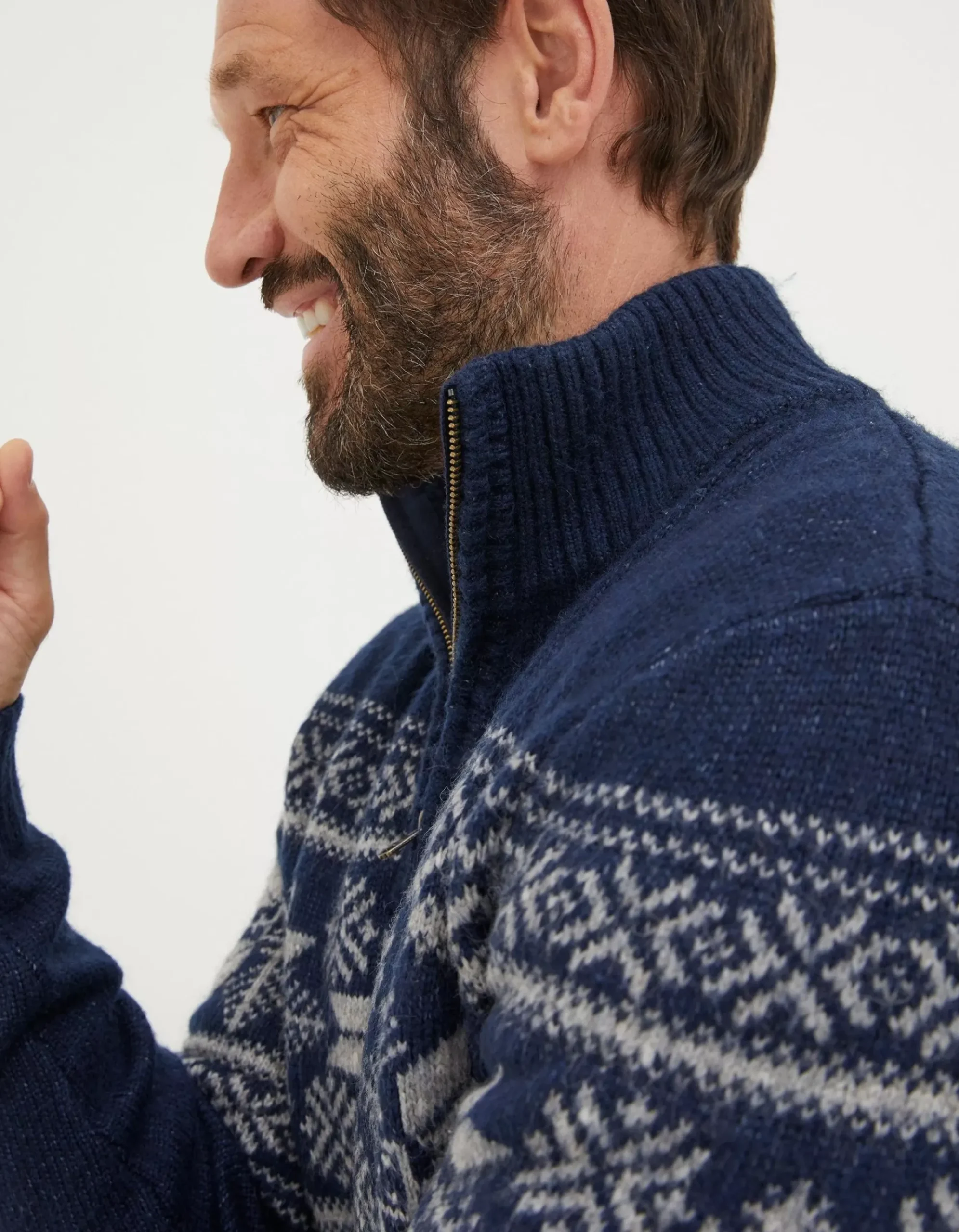 Calder Fairisle Half Neck Jumper