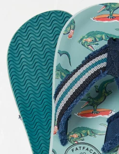 Carter Crocodile Flip Flops
