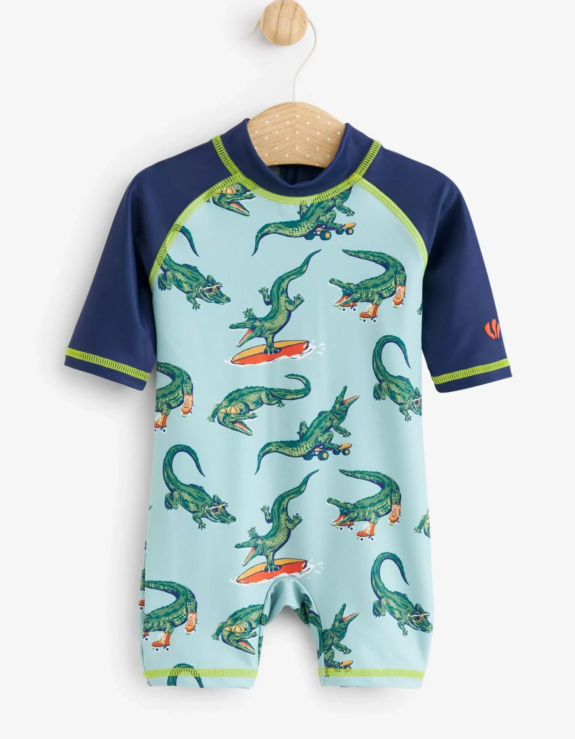 Carter Crocodile Surf Suit And Hat Set
