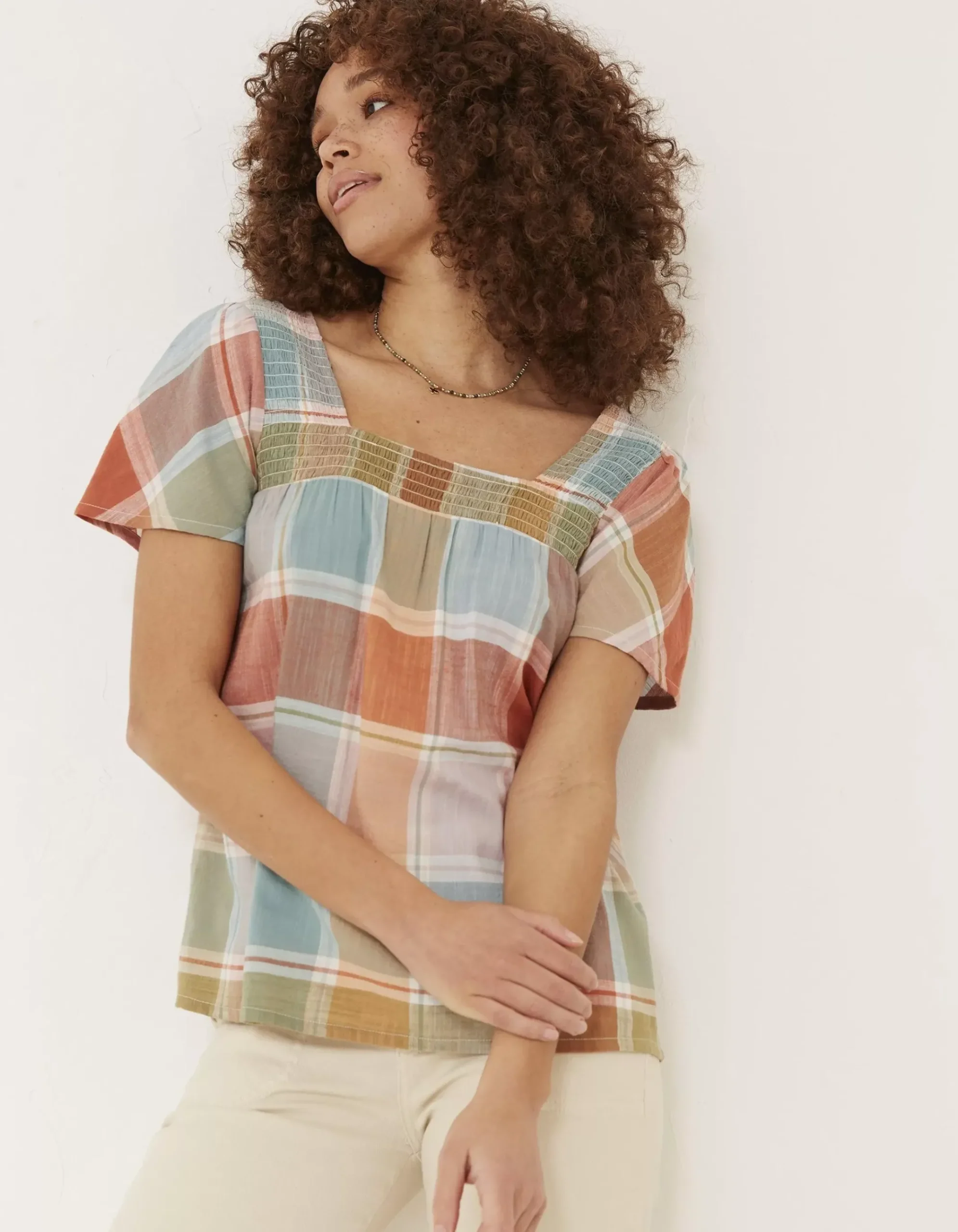 Catherine Check Blouse