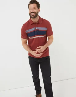 Chest Stripe Pique Polo