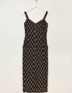 Corey Woodblock Linen Dress