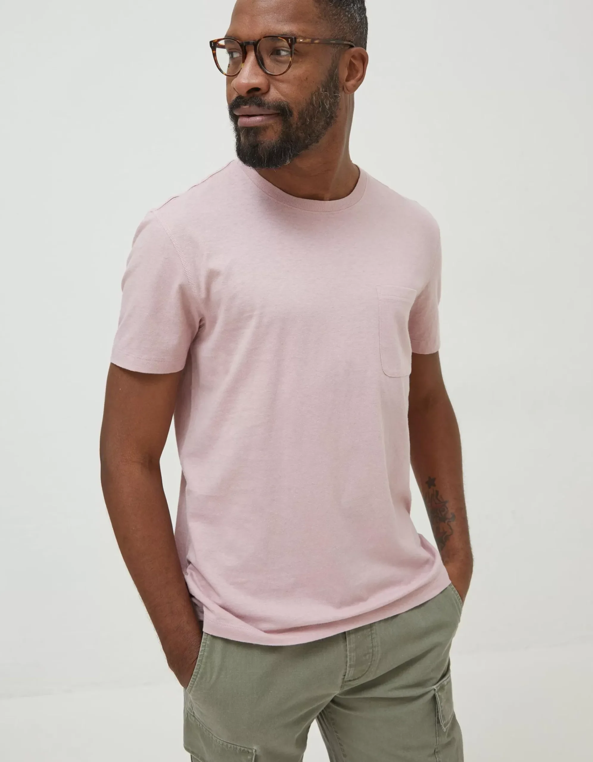 Cotton Linen Pocket T-Shirt