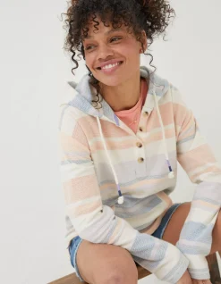 Daisy Textured Stripe Hoodie
