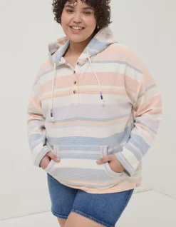 Daisy Textured Stripe Hoodie