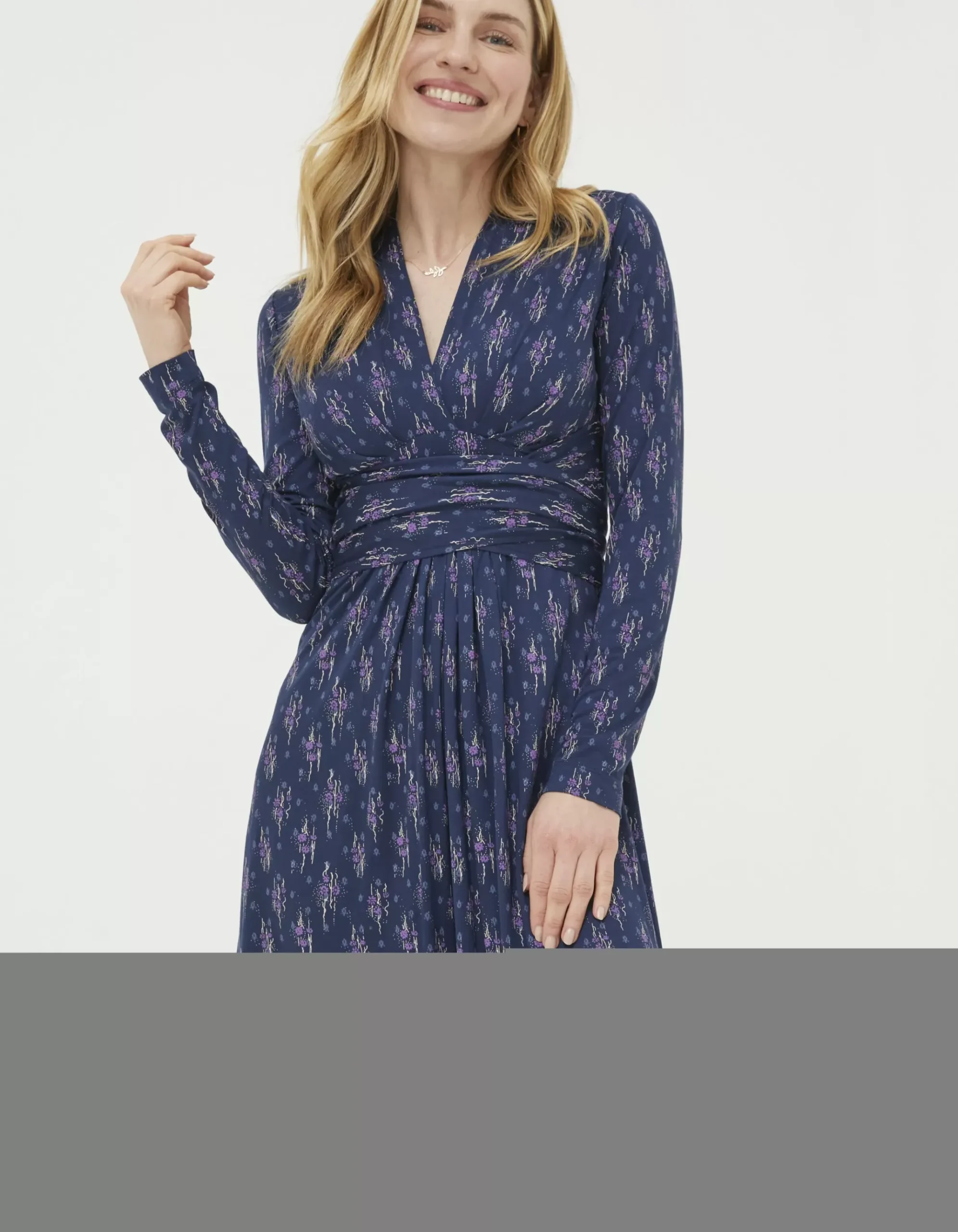 Delphine Ink Ditsy Jersey Dress