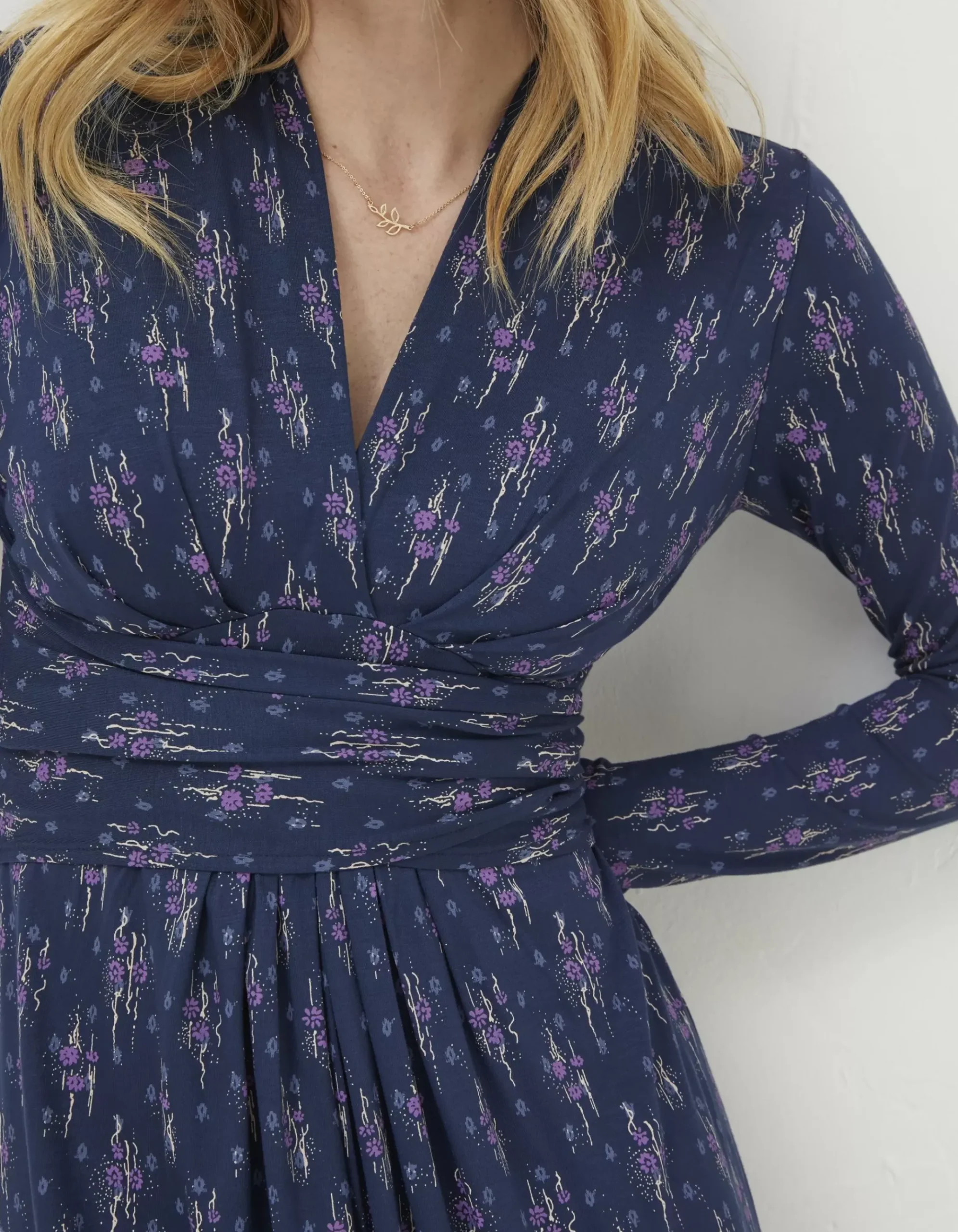 Delphine Ink Ditsy Jersey Dress