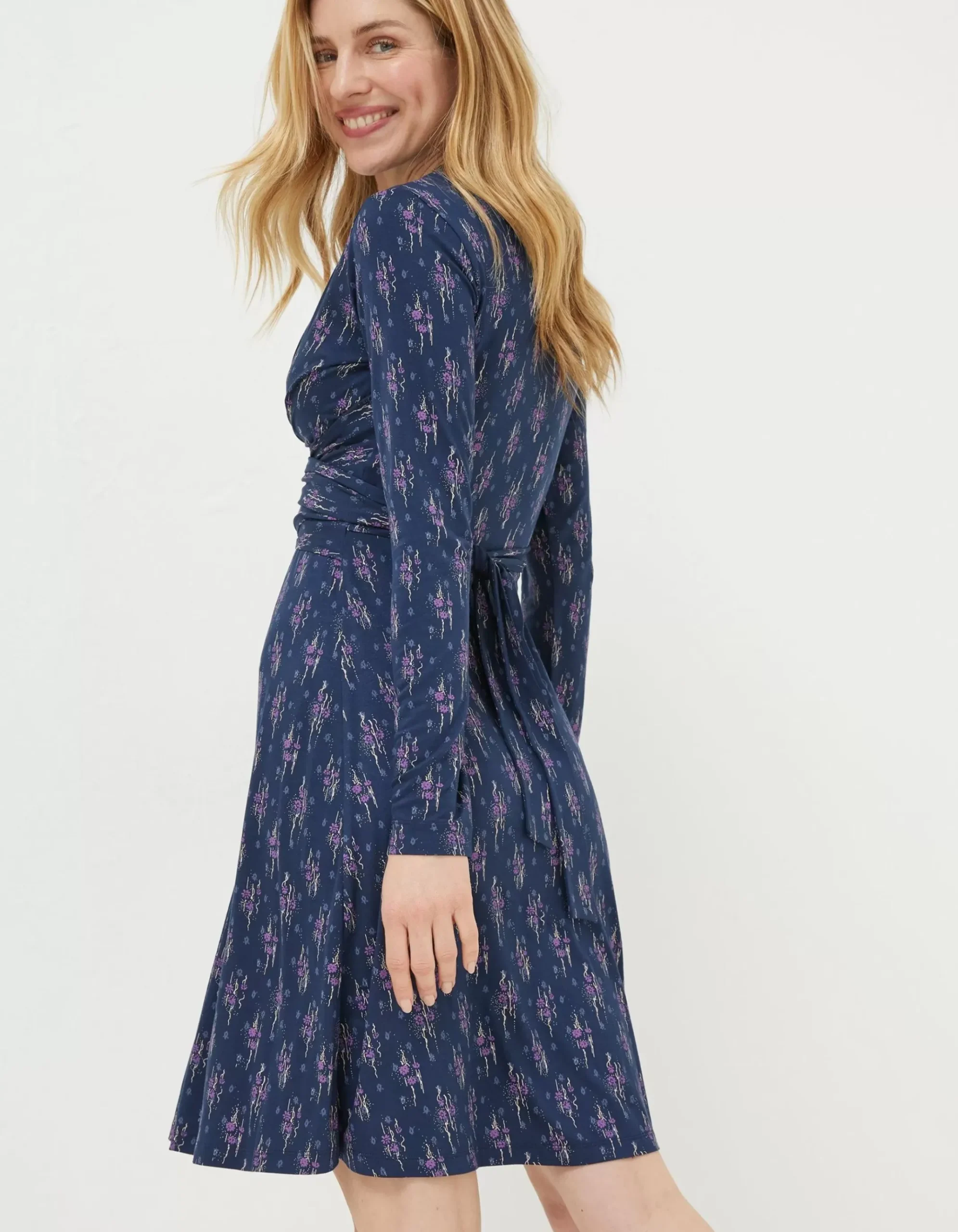 Delphine Ink Ditsy Jersey Dress