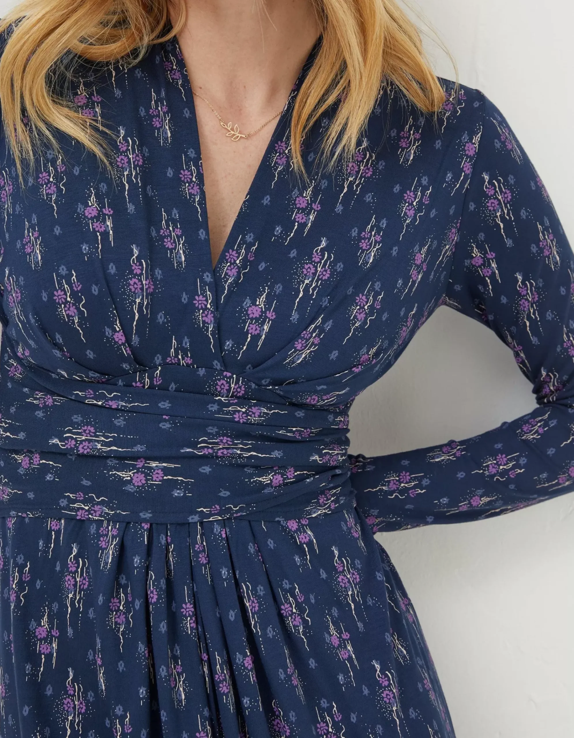 Delphine Ink Ditsy Jersey Dress