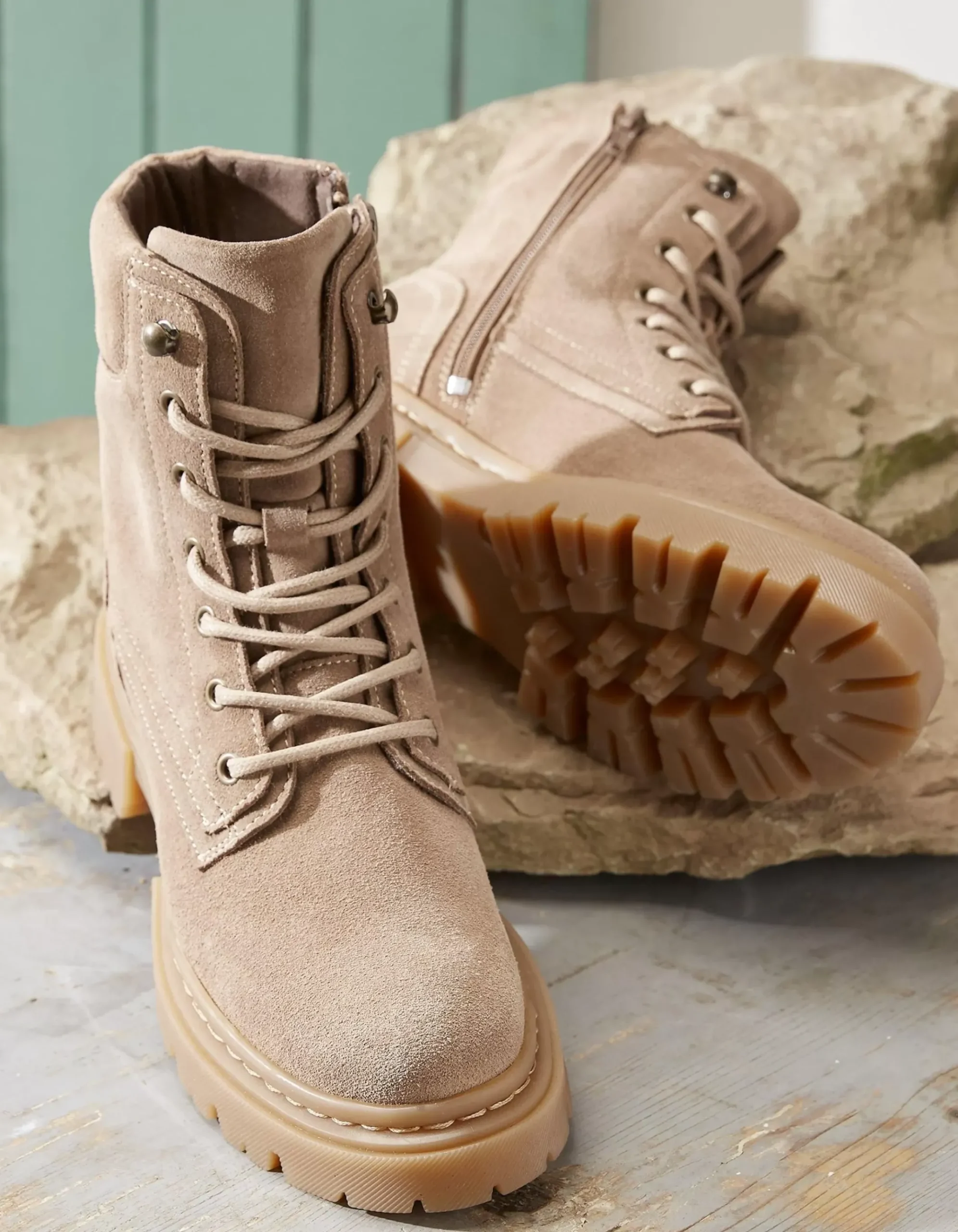 Eliza Suede Ankle Worker Boot