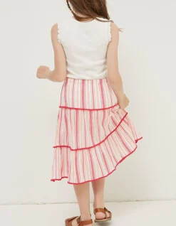 Elodie Stripe Woven Skirt