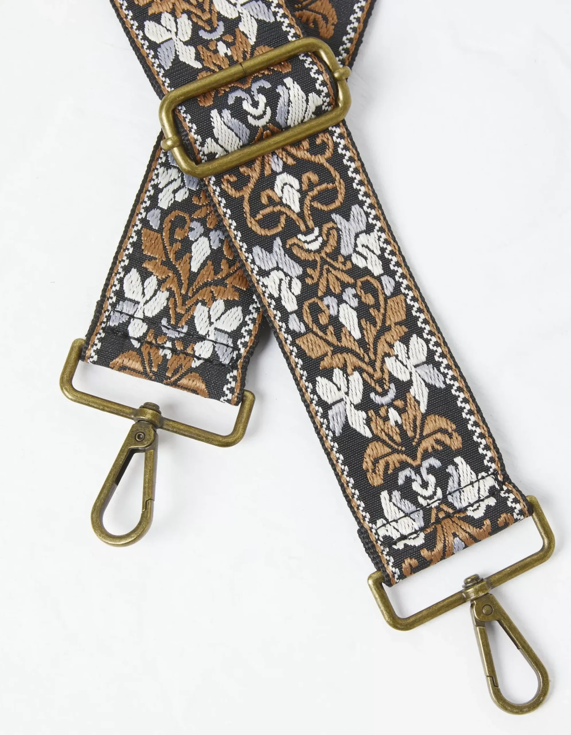 Embroidered Floral Bag Strap