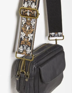 Embroidered Floral Bag Strap