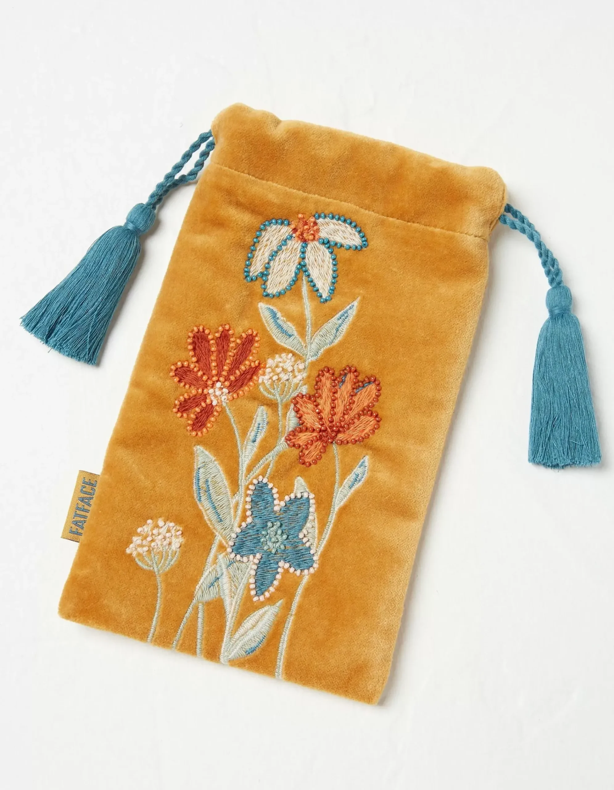 Embroidered Floral Sunglasses Case