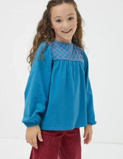 Embroidered Jersey Top