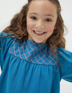 Embroidered Jersey Top
