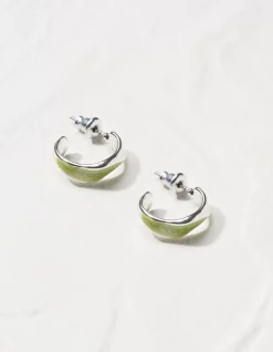 Enamel Twist Hoops