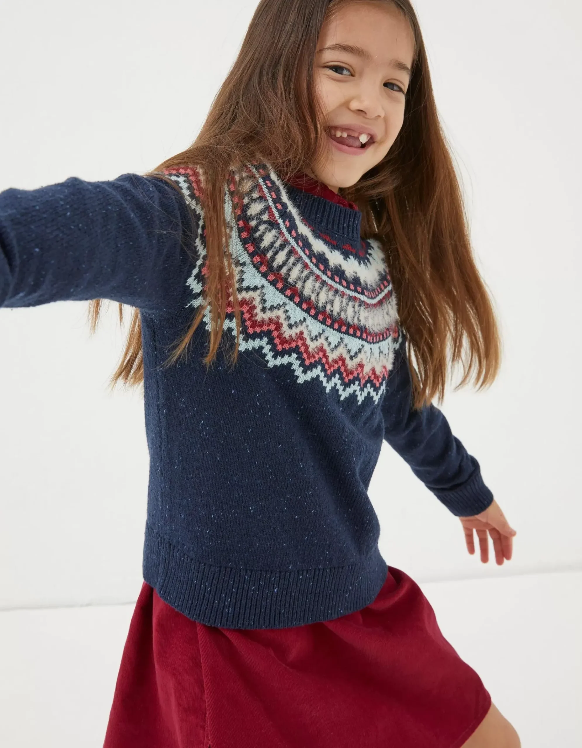 Fairisle Knitted Crew Neck Jumper