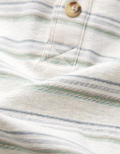 Fine Stripe Henley T-Shirt
