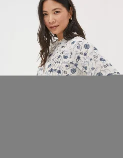 Flora Broderie Ditsy Blouse