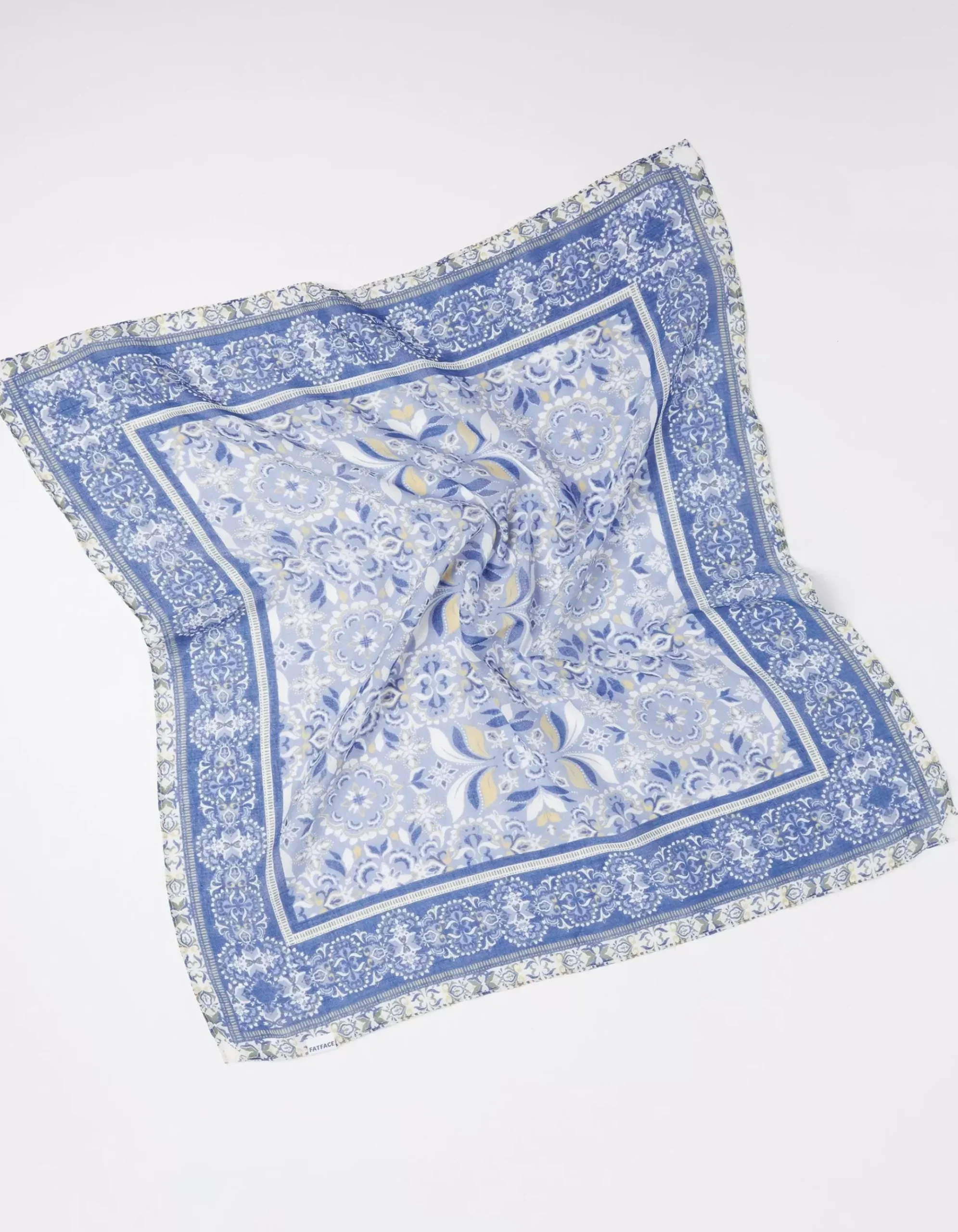 Floral Border Hair Scarf