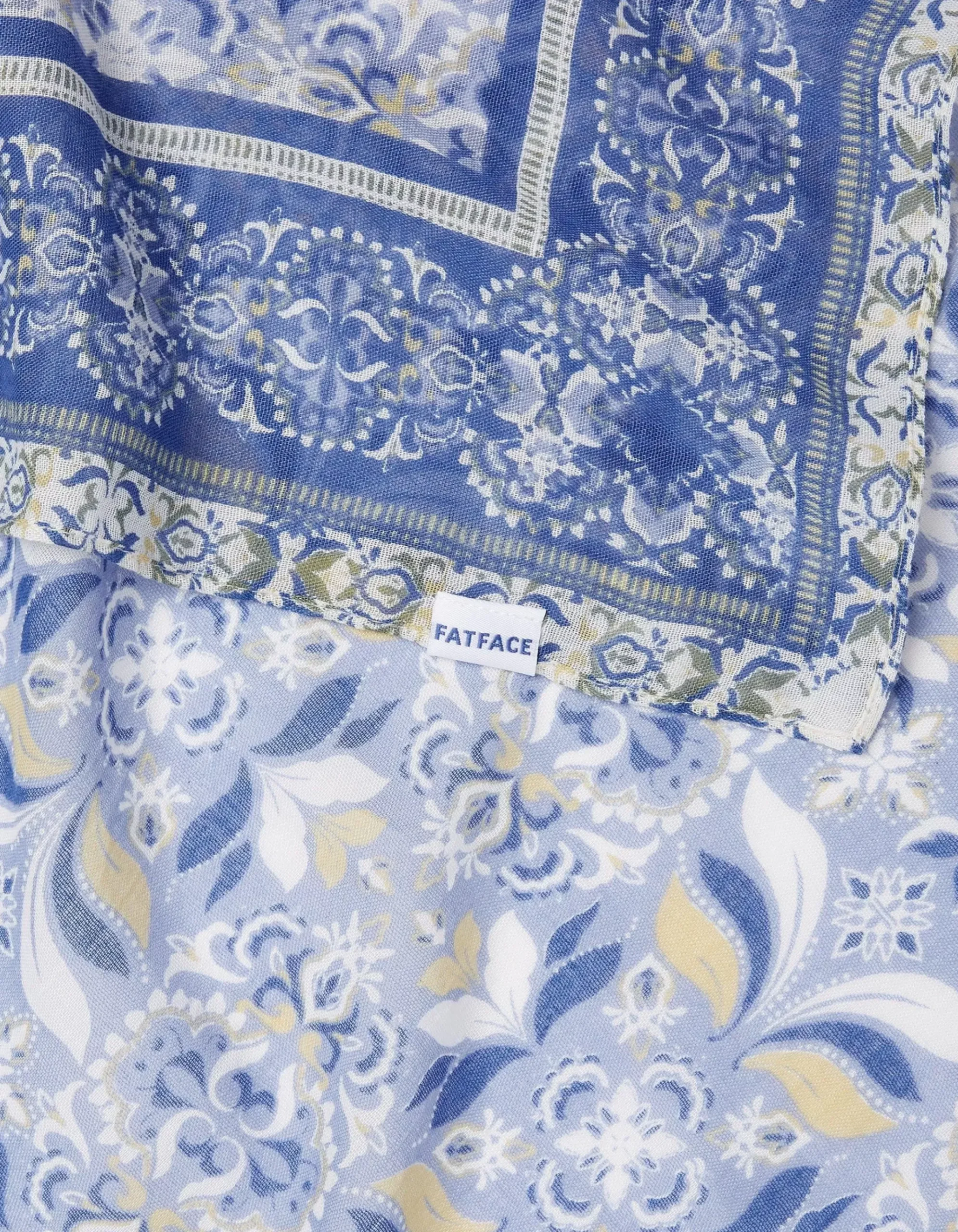 Floral Border Hair Scarf