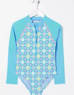 Floral Long Sleeve Swimsuit