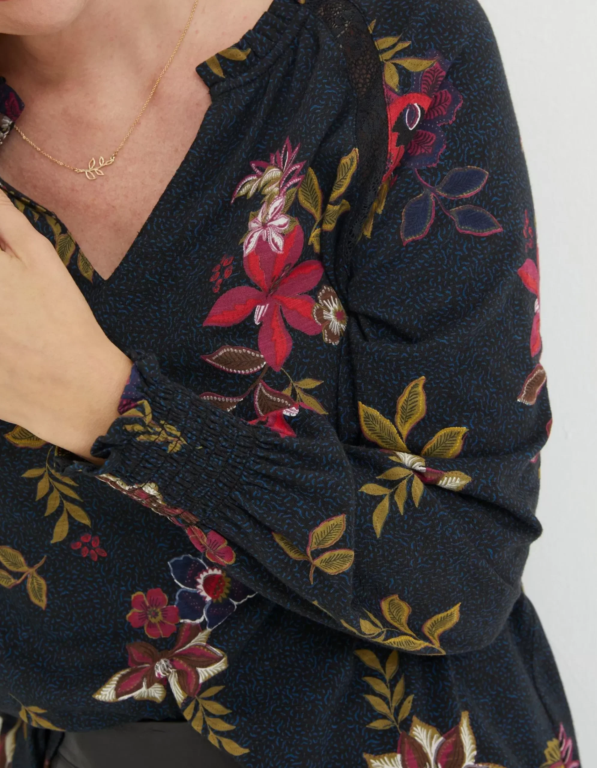 Florence Dotted Floral Top