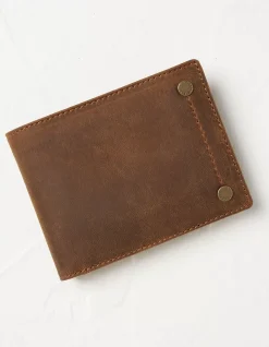 Foldover Nubuck Wallet