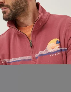 Fowey Print Zip Neck