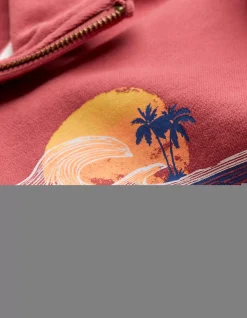 Fowey Print Zip Neck