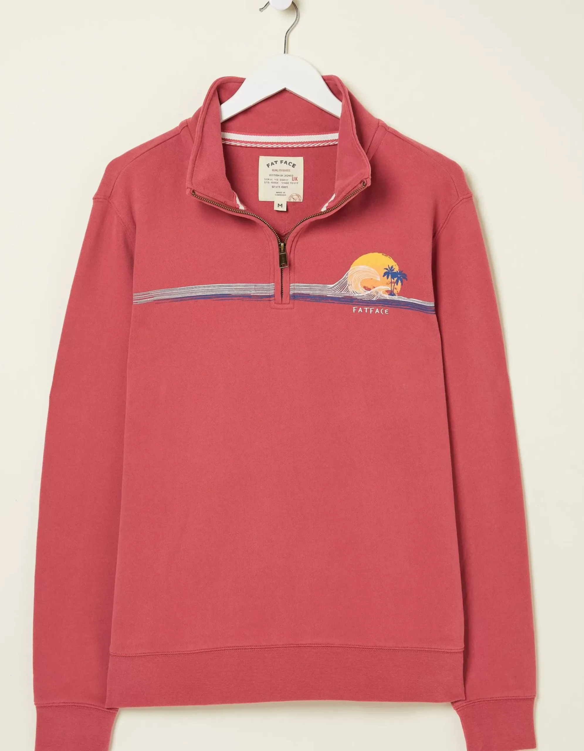 Fowey Print Zip Neck