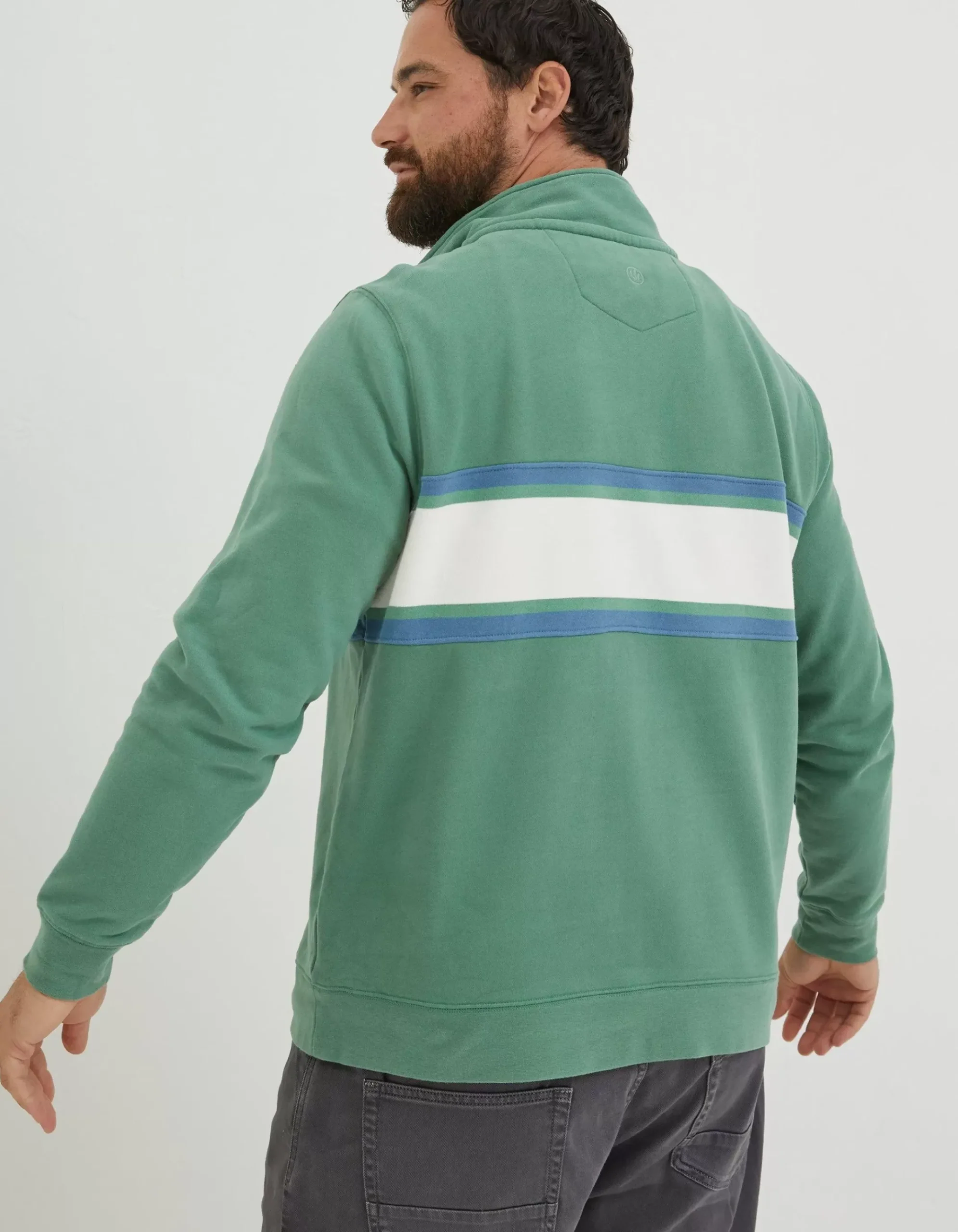 Fowey Stripe Half Neck Sweatshirt