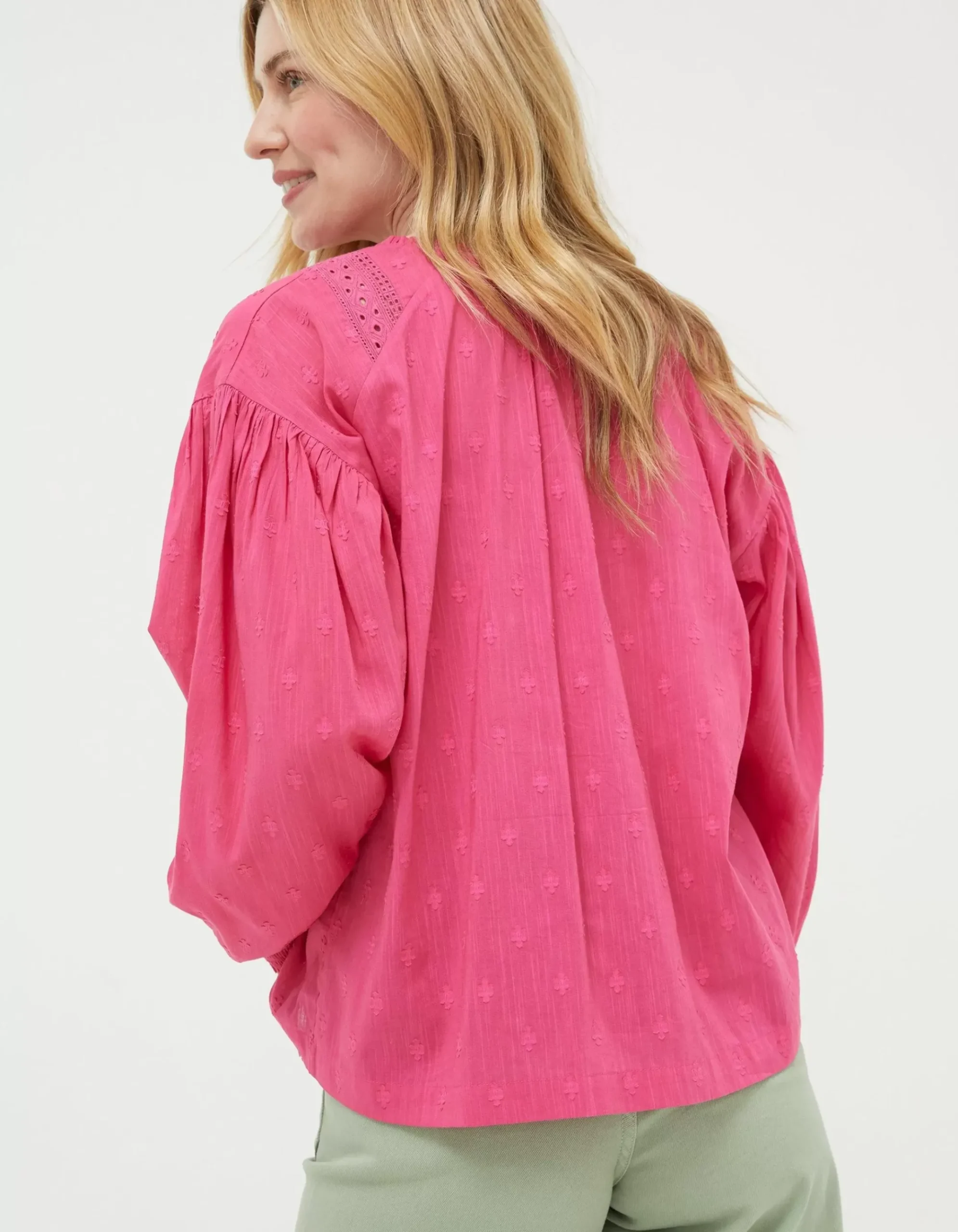 Freya Pink Lace Blouse