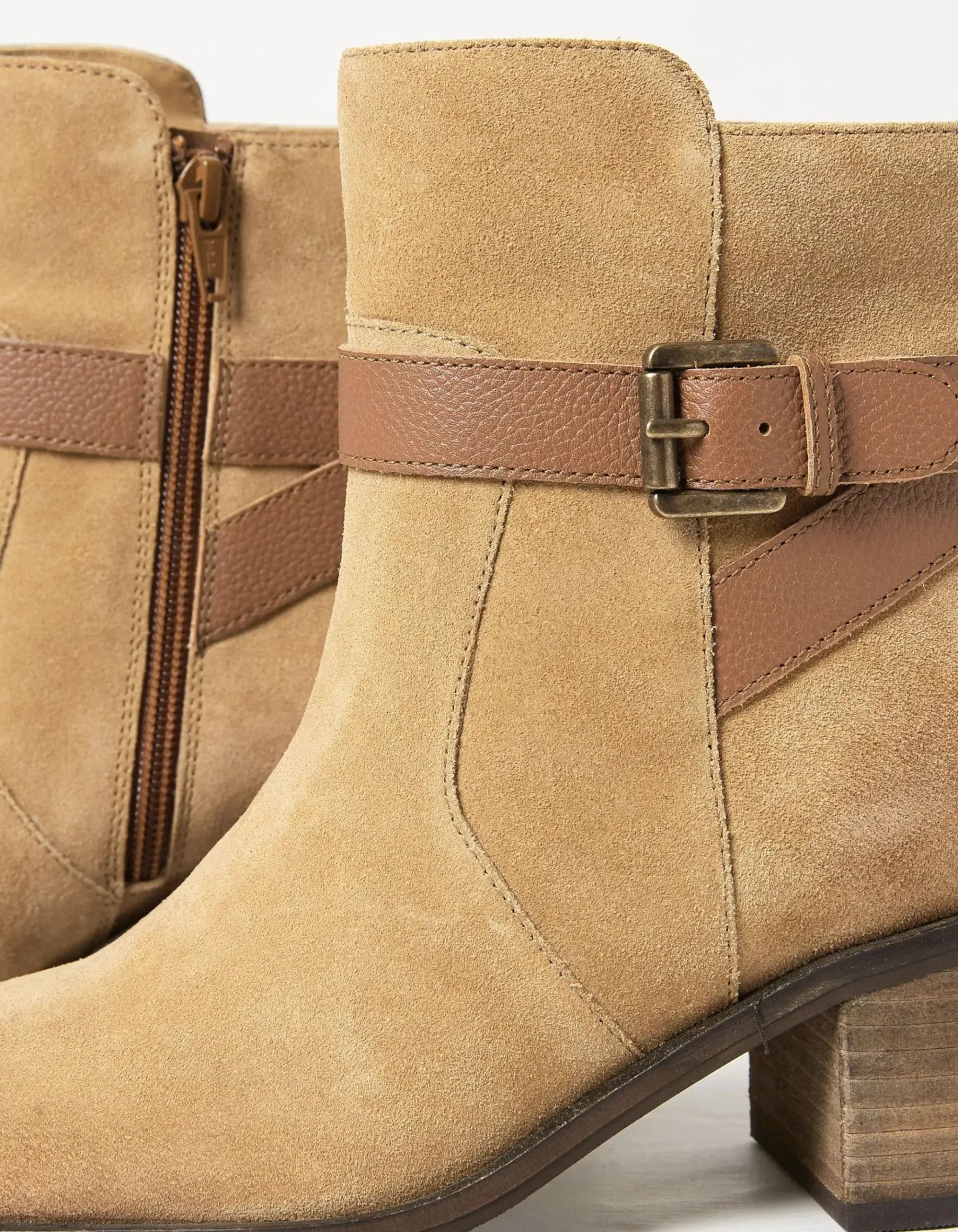 Freya Suede Block Heel Ankle Boot