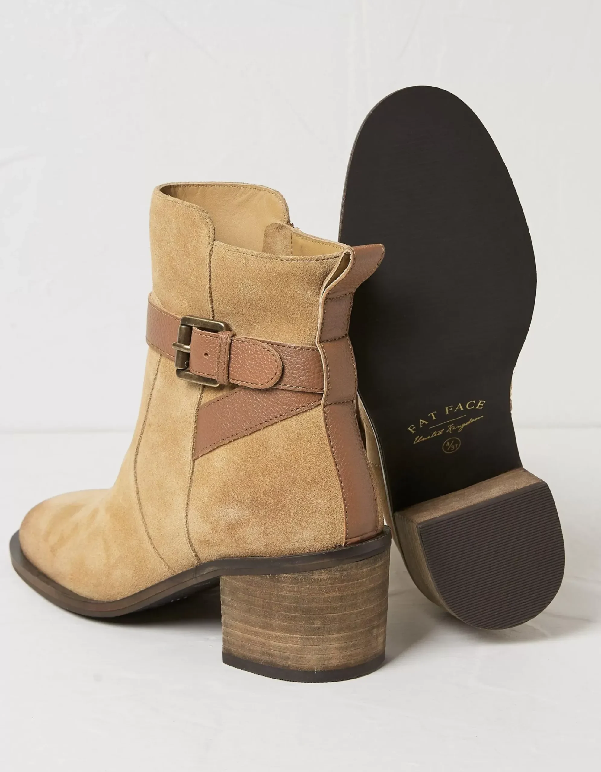 Freya Suede Block Heel Ankle Boot