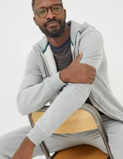 Frome Textured Zip-Up Hoodie