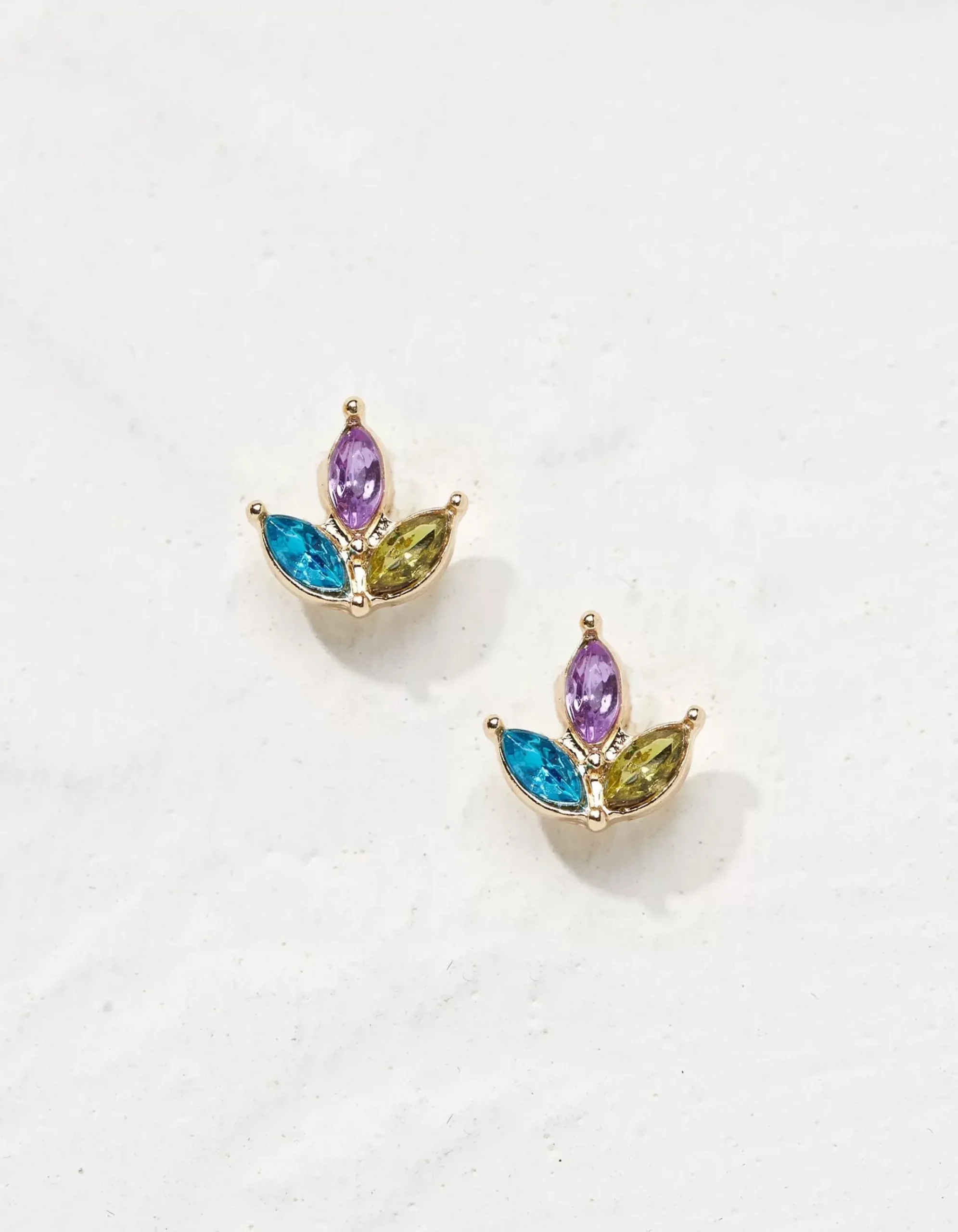 Gem Leaf Studs