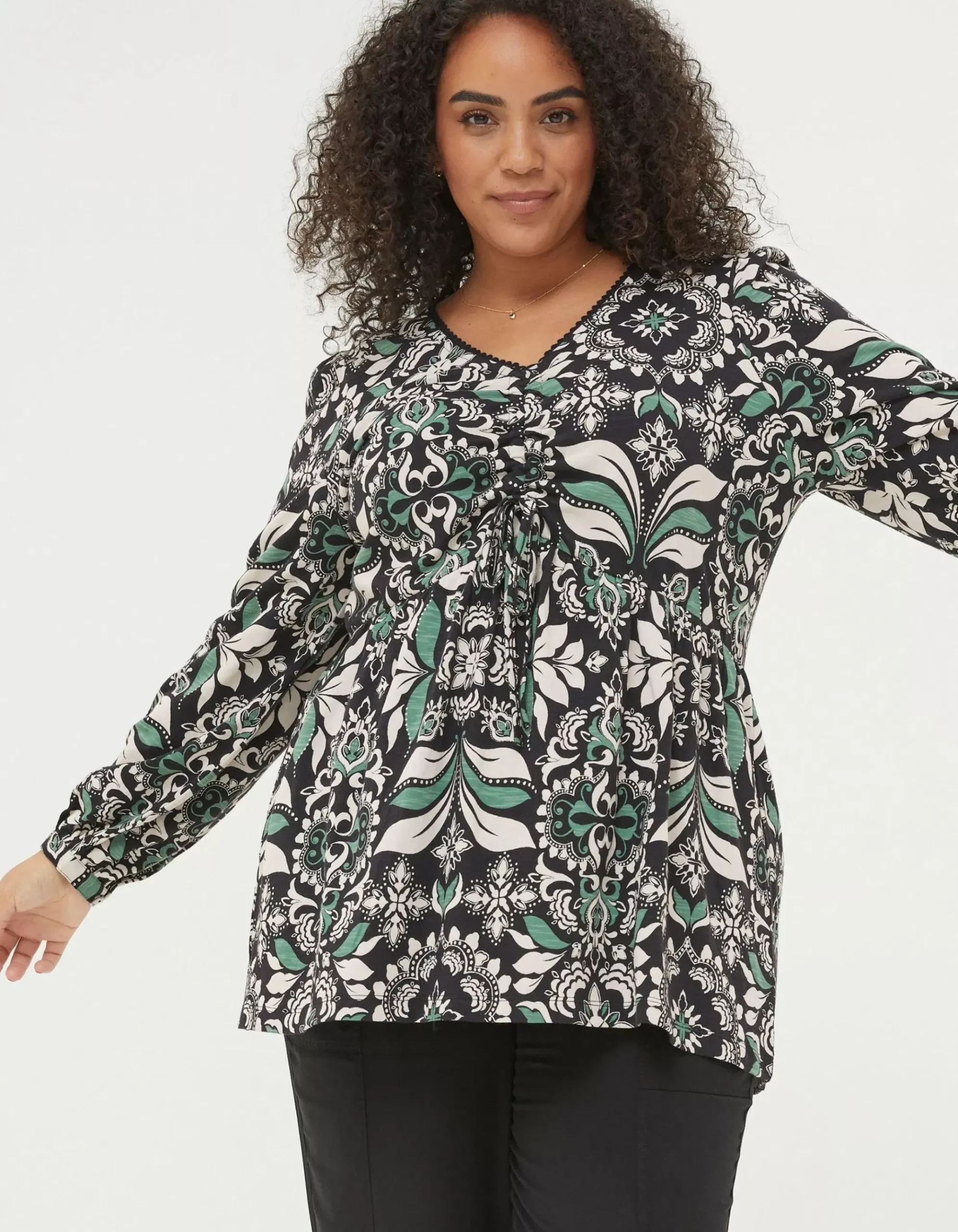 Gina Mosaic Leaf Tunic