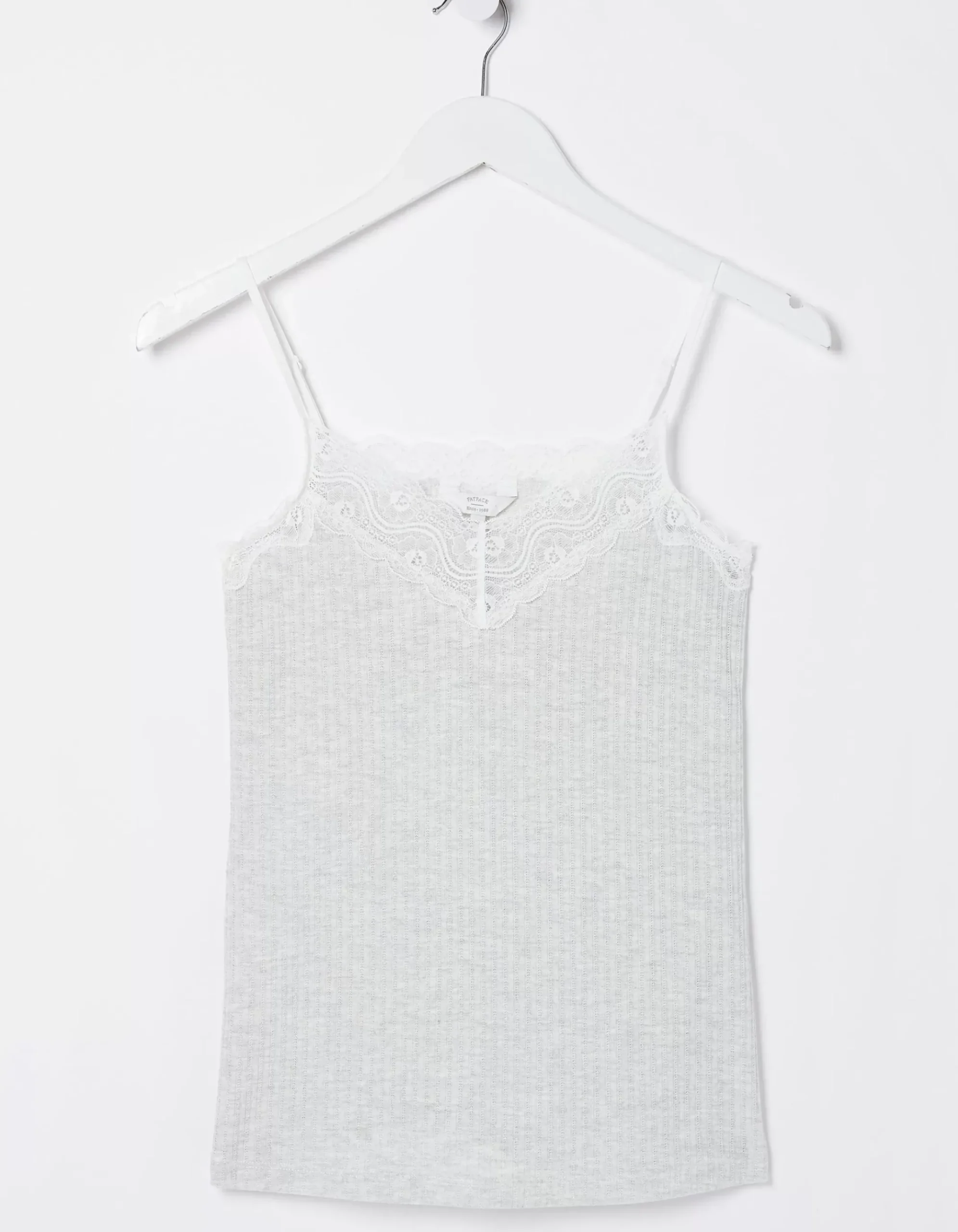 Grey Lace V-Neck Vest