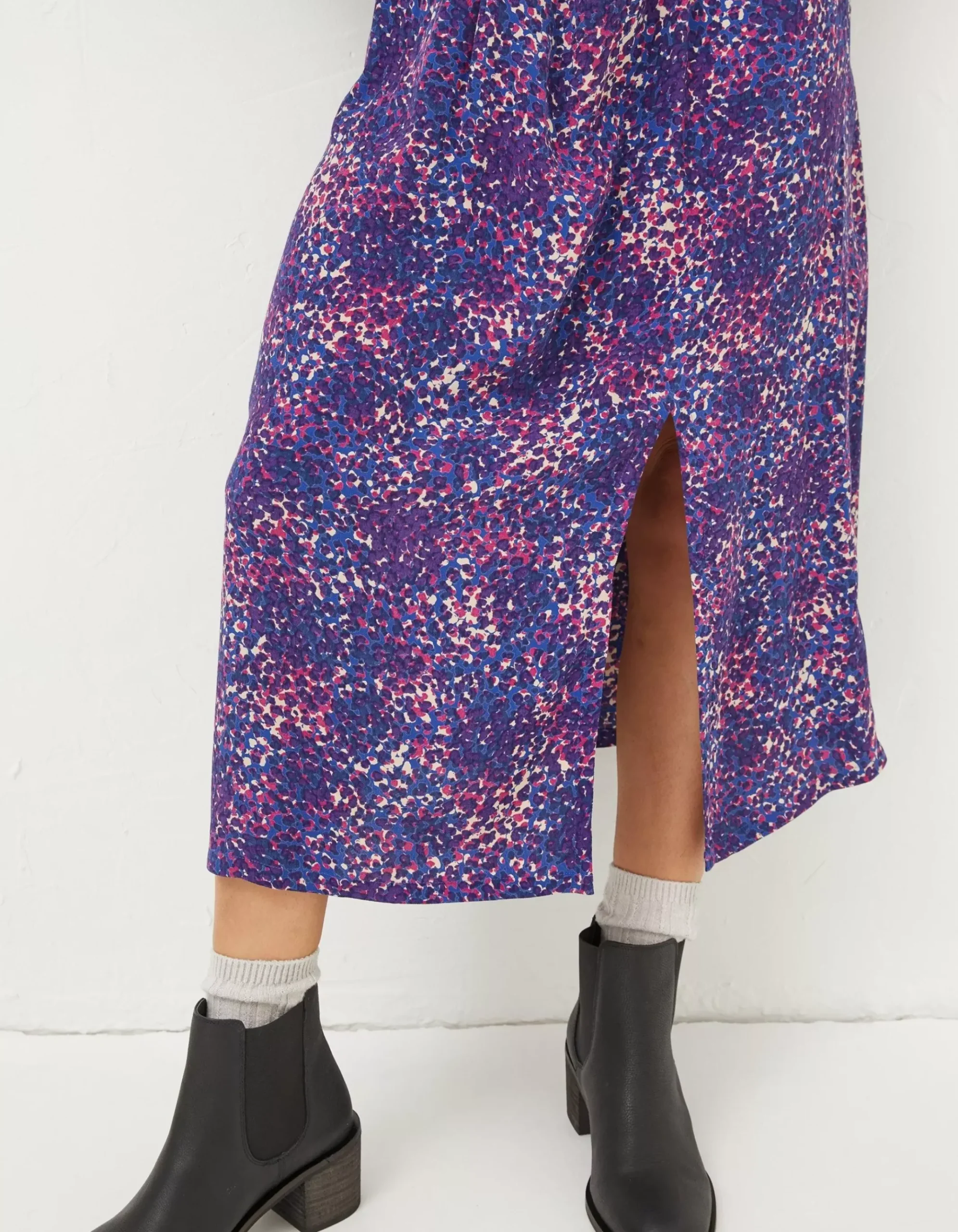 Haldon Layered Spot Midi Dress