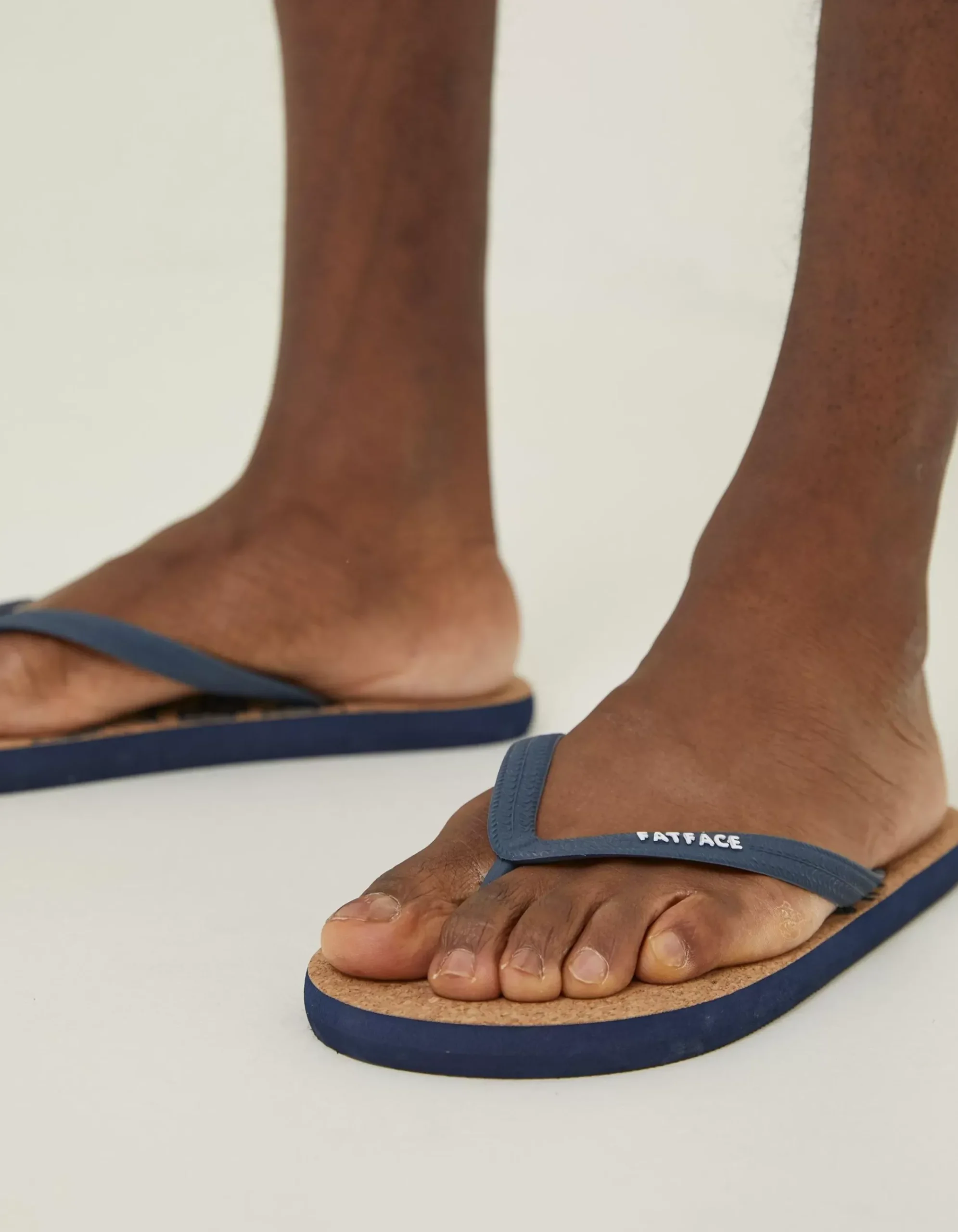 Henley Cork Logo Flip Flops