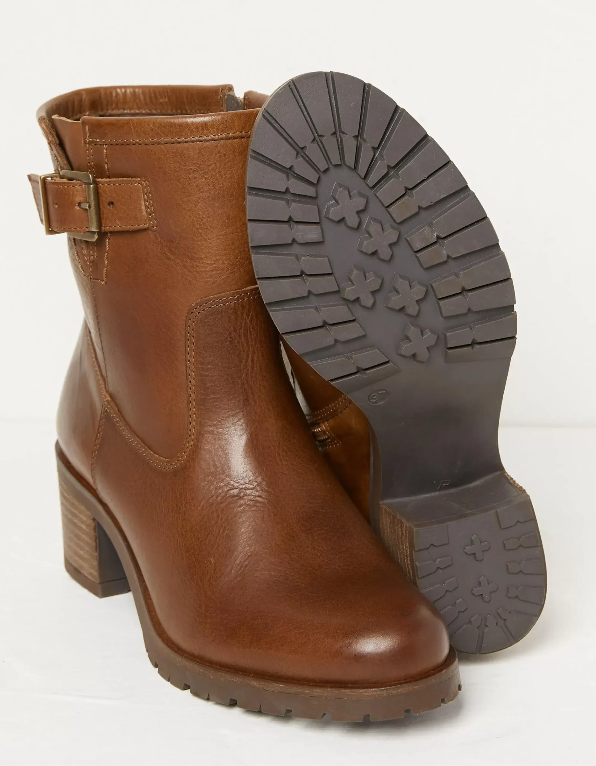 Hollie Mid Heel Leather Boots