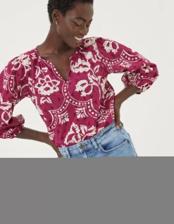 Imogen Broderie Floral Blouse