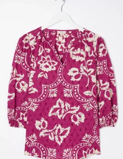 Imogen Broderie Floral Blouse