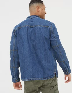 Indigo Denim Grandad Shirt