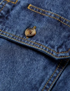 Indigo Denim Grandad Shirt