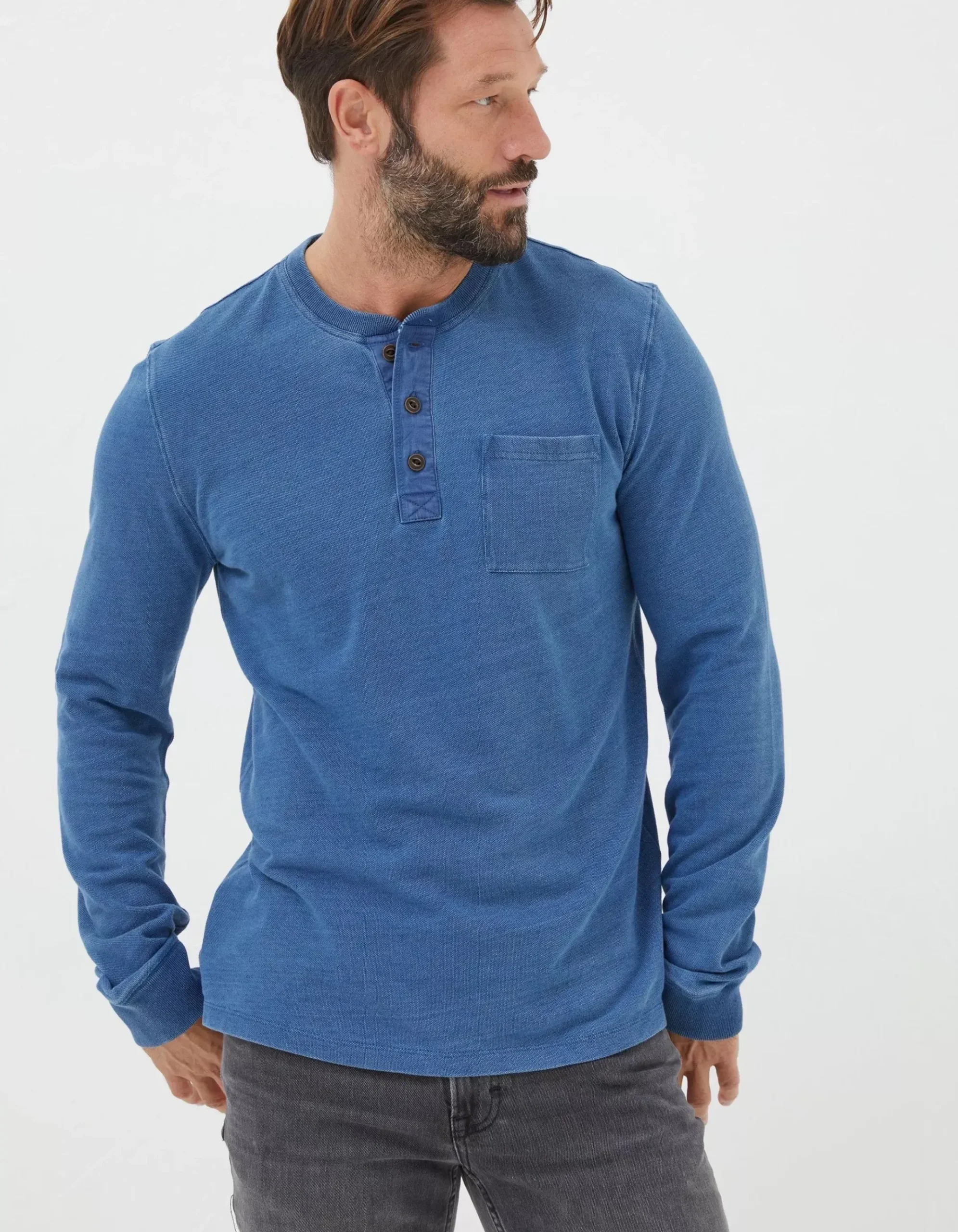 Indigo Henley T-Shirt