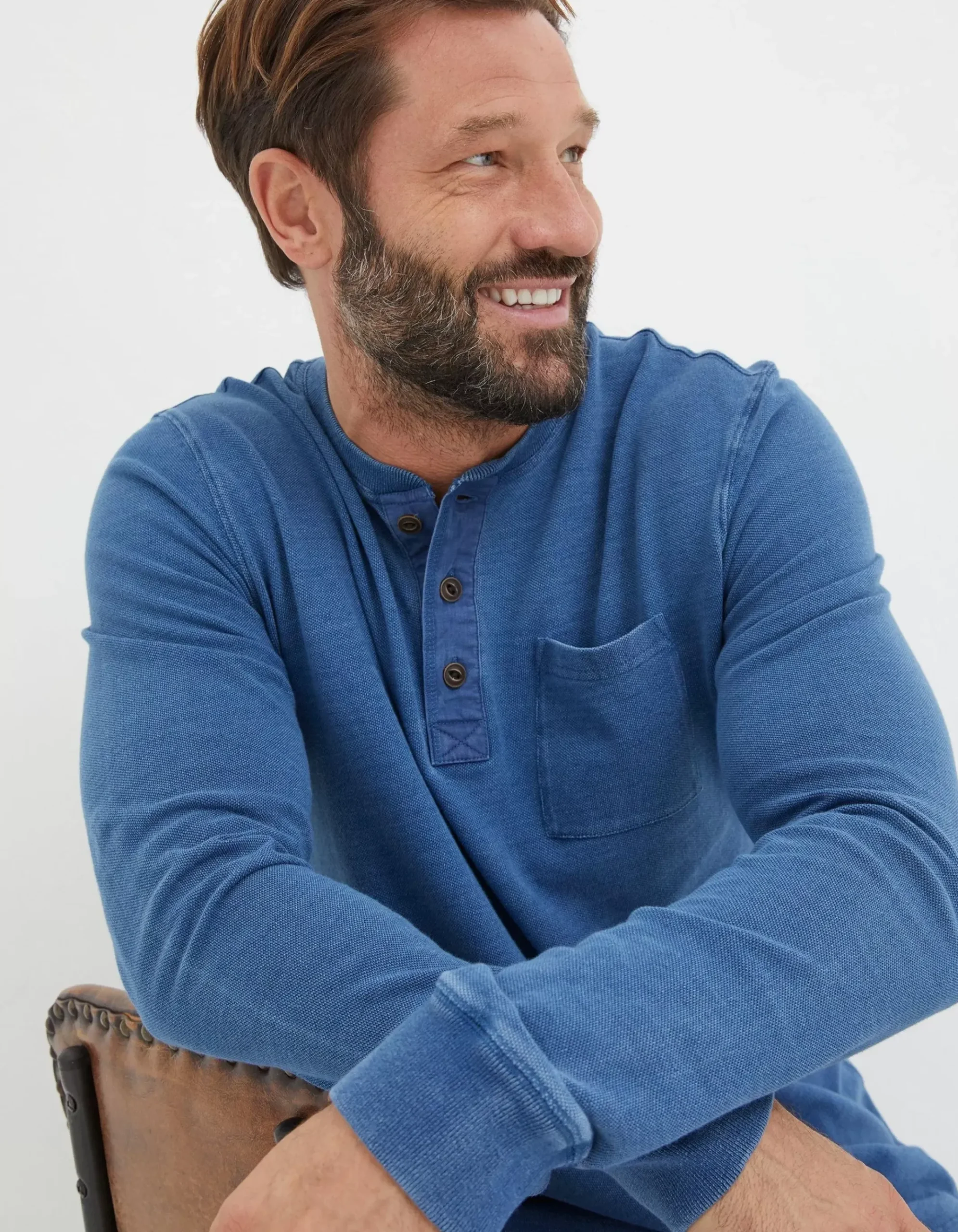 Indigo Henley T-Shirt