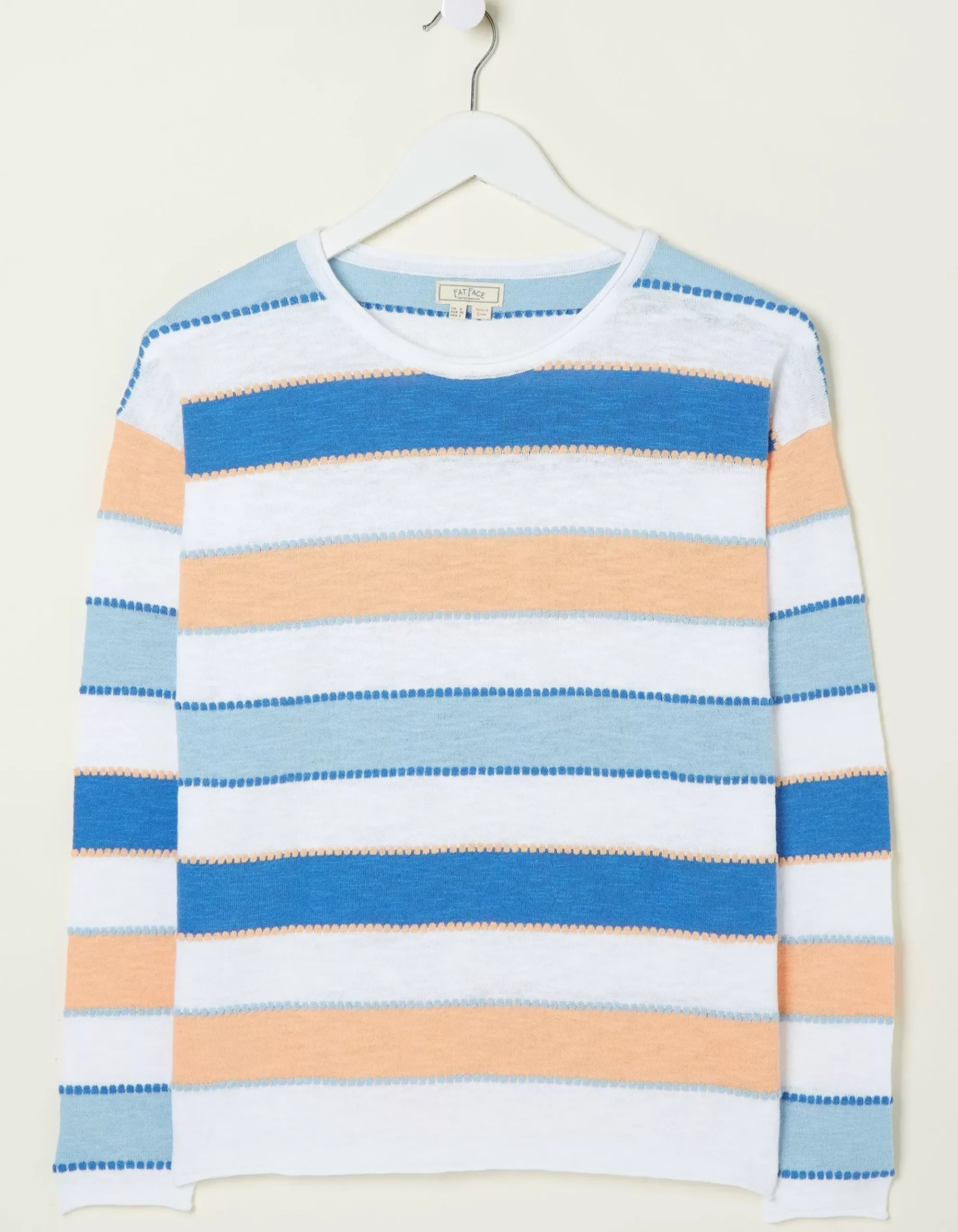 Isobella Cotton Linen Stripe Jumper
